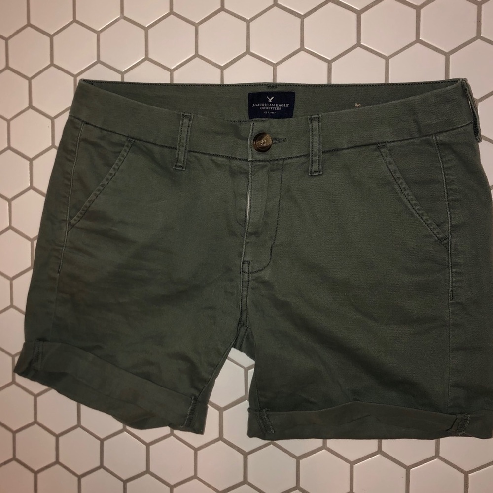 Army green shorts hardly worn